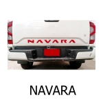 Logo โลโก้ติดท้าย โลโก้ติดฝากระบะท้าย "NAVARA" 6 ชิ้น สีดำเงา สำหรับ Nissan Navara Pro-4X 4WD 4x4 ปี 2021-2022